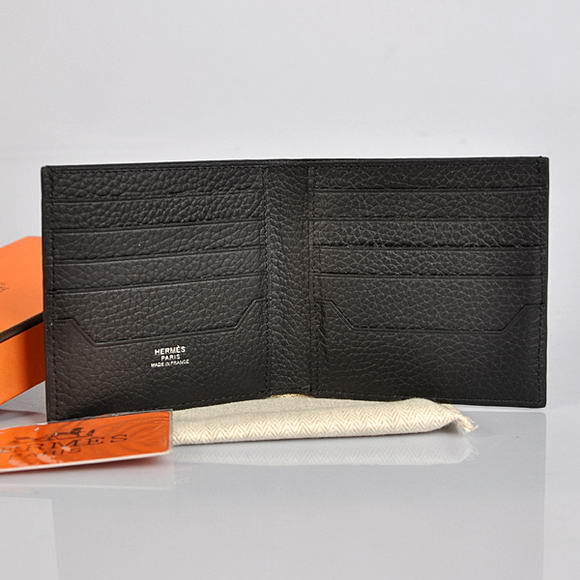 Cheap Fake Hermes MC Socrate Bi-Fold Wallet H006 Black